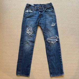 Abercrombie & Fitch Distressed Slim Straight Jeans